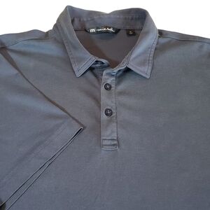 Travis Mathew Men's Golf Polo Shirt Short Sleeve Gray Pima Cotton Blend Logo XL